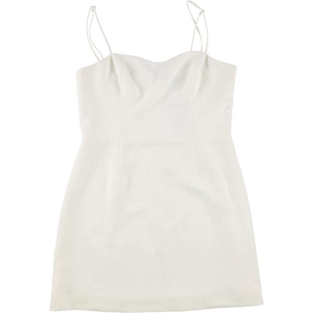 French Connection Womens Whiser Light A-line Dress, White, 14, DM
